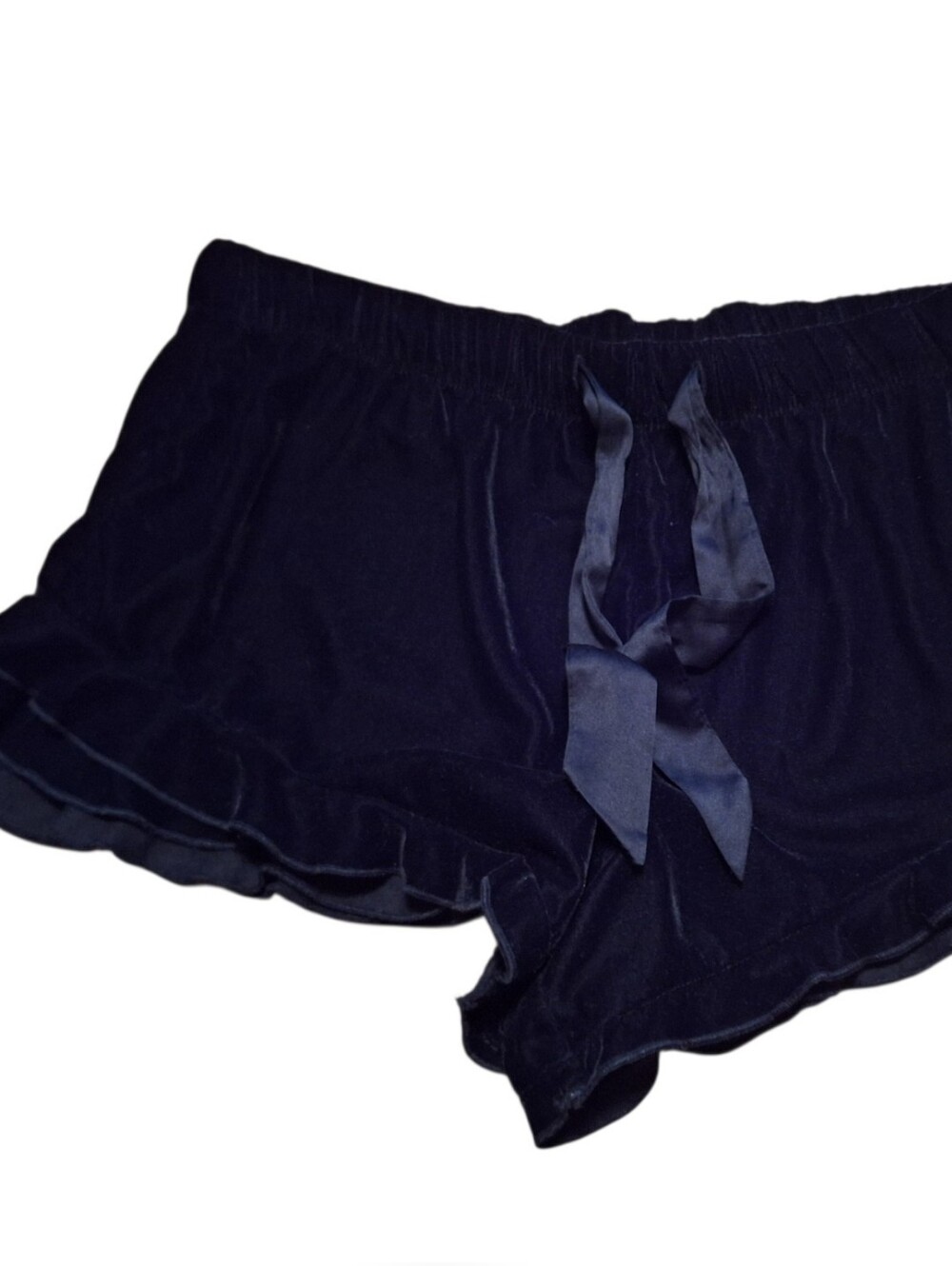 Victoria's Secret Vintage Black Velvet High waisted Bootie Sleep Shorts Medium